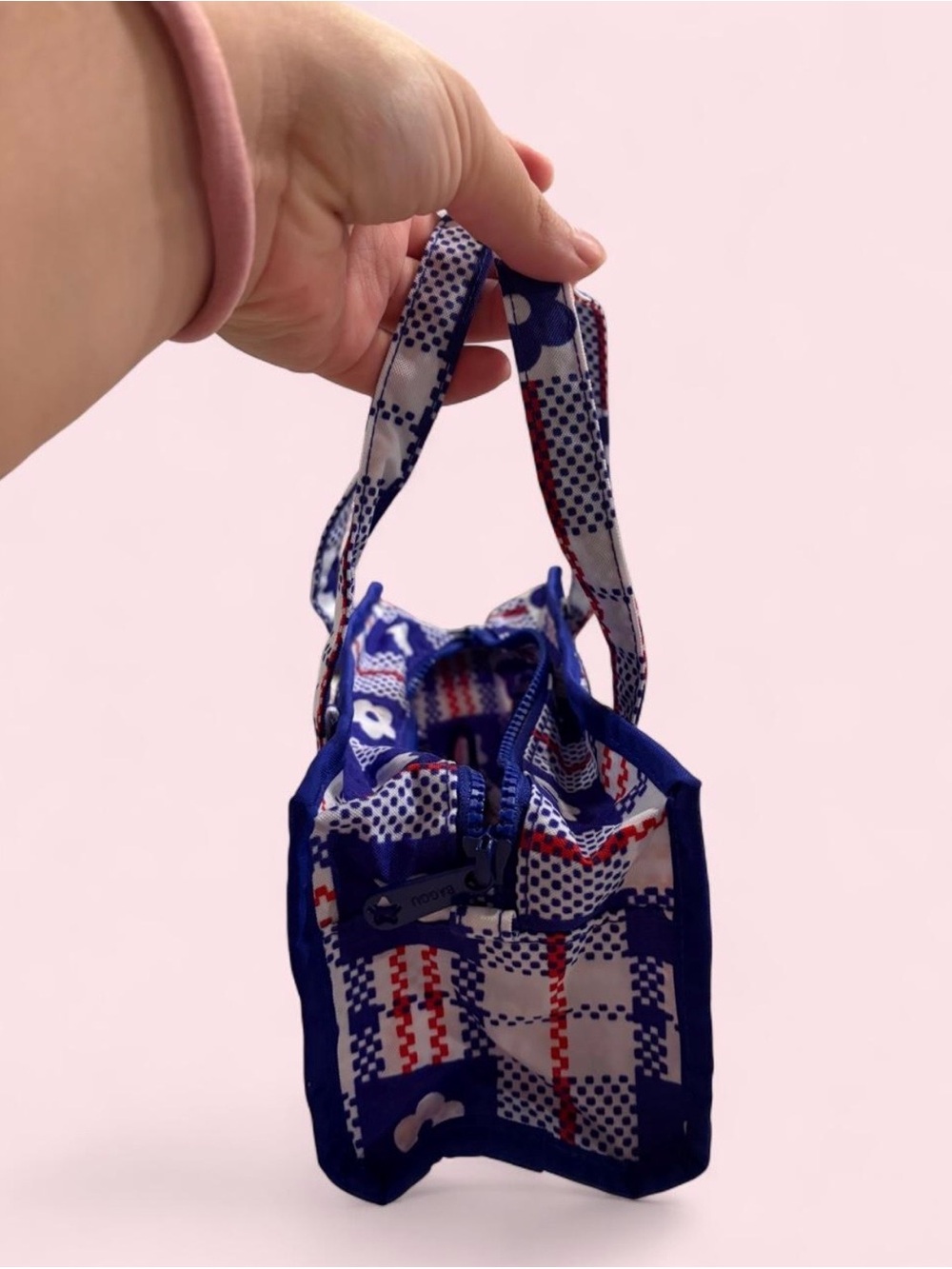 Baggu x Sandy Liang Mini Market tote in blue - Picture 5 of 5